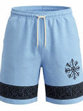 Men's Full Size Linen Blend Drawstring Shorts Plus Size