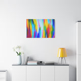 Abstract Rainbow Waves Matte Canvas Print — Vibrant Colorful Wall Art