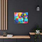 Abstract Rainbow Splash Matte Canvas Print