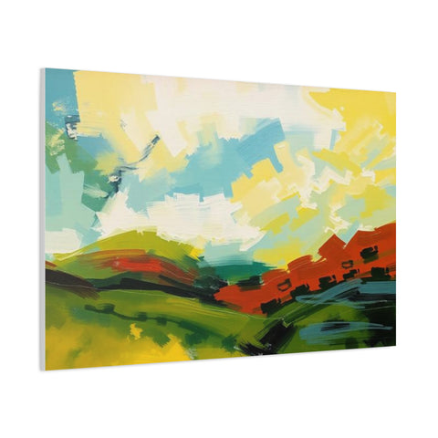Abstract Colorful Landscape Canvas