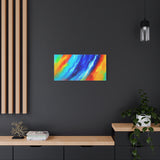Abstract Rainbow Wave Matte Canvas Print — Vibrant Stretched Wall Art
