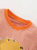 Children's Dinosaur Applique Striped T-Shirt