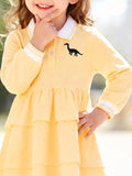Children's Polo Collar Tiered Dress