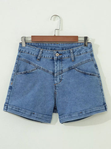 High-Waisted Denim Shorts