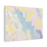 Pastel Abstract Brushstroke Canvas Wall Art