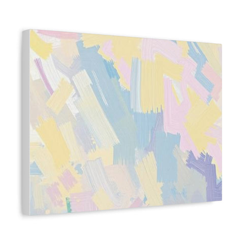 Pastel Abstract Brushstroke Canvas Wall Art