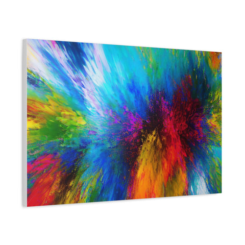 Abstract Color Explosion Matte Canvas Print