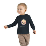 Toddler Long Sleeve Tee — 'Wake Me Up Later' Sleepy Emoji Kids Shirt