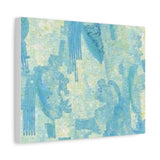 Abstract Aqua Brushstroke Canvas Print — Coastal Blue Wall Art