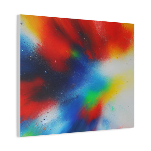 Abstract Color Burst Canvas Print — Vibrant Stretched Matte Wall Art