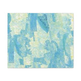 Abstract Aqua Brushstroke Canvas Print — Coastal Blue Wall Art