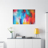 Vibrant Abstract Color Splash Matte Canvas Print