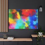 Abstract Color Burst Canvas Print — Vibrant Stretched Matte Wall Art