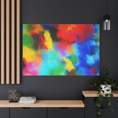 Abstract Color Burst Canvas Print — Vibrant Stretched Matte Wall Art