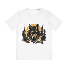 Wolf Head Tee — Forest Moon Graphic Men's Polyester T-Shirt