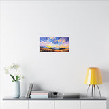 Matte Canvas Landscape — Vibrant Mountain Sunrise Wall Art