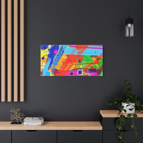 Abstract Color Splash Canvas Print — Vibrant Modern Wall Art