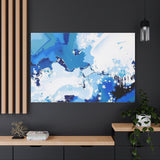 Abstract Blue Galaxy Canvas Print — Matte Stretched Wall Art