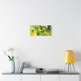 Abstract Green & Yellow Matte Canvas Print – Vibrant Modern Wall Art