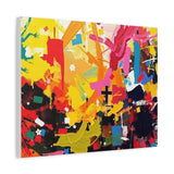 Abstract Color Splash Canvas Print - Vibrant Stretched Matte Wall Art