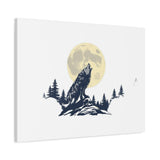 Howling Wolf Moon Matte Canvas Wall Art — Stretched 1.25"