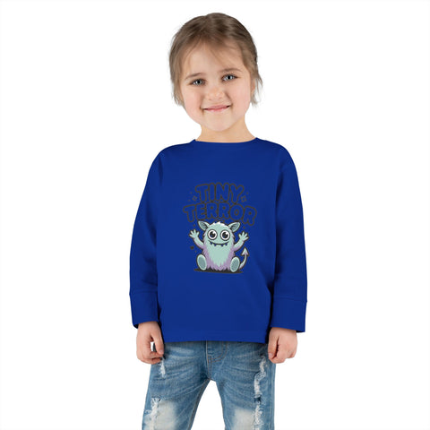 Toddler Tee — "Tiny Terror" Cute Monster Long-Sleeve Shirt