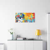 Abstract Splash Colorful Matte Canvas Wall Art – Vibrant Modern Stretched Print