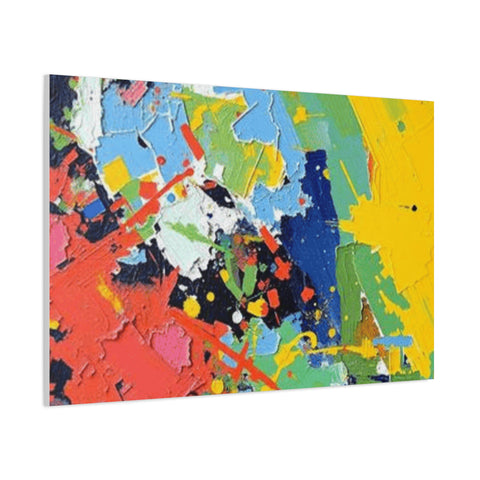 Abstract Color Splash Matte Canvas — Stretched Wall Art