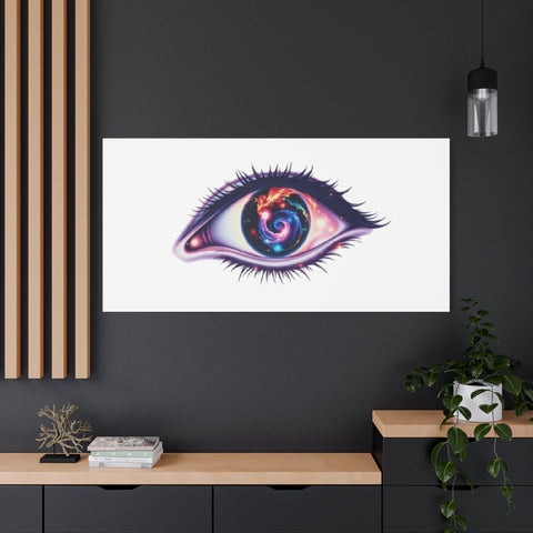Cosmic Eye Canvas Print — Galaxy Eye Matte Stretched Wall Art