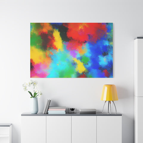 Abstract Color Burst Canvas Print — Vibrant Stretched Matte Wall Art