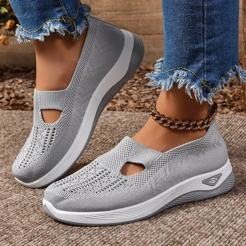 Round Toe Mesh Slip-Ons