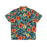 Tropical Hibiscus Hawaiian Shirt — Men's Floral Aloha Button-Up