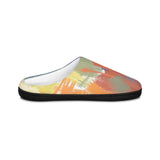 Abstract Brushstroke Women's Indoor Slippers — Cozy Colorful Home Shoes