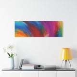 Abstract Rainbow Swirl Matte Canvas Print (Stretched)