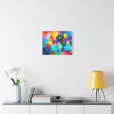 Abstract Rainbow Splash Matte Canvas Print