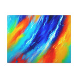 Abstract Rainbow Wave Matte Canvas Print — Vibrant Stretched Wall Art