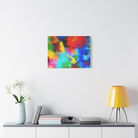 Abstract Color Burst Canvas Print — Vibrant Stretched Matte Wall Art