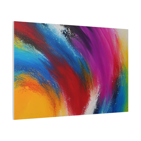Abstract Rainbow Swirl Matte Canvas Print (Stretched)