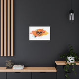 Skull Art Canvas Print – Vibrant Paint-Splash Skull Wall Decor