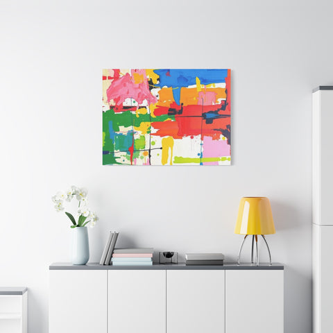 Abstract Color Splash Matte Canvas Print — Vibrant Modern Wall Art