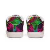 Low-Top Sneakers — Psychedelic Swirl Leather Design