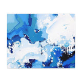 Abstract Blue Galaxy Canvas Print — Matte Stretched Wall Art