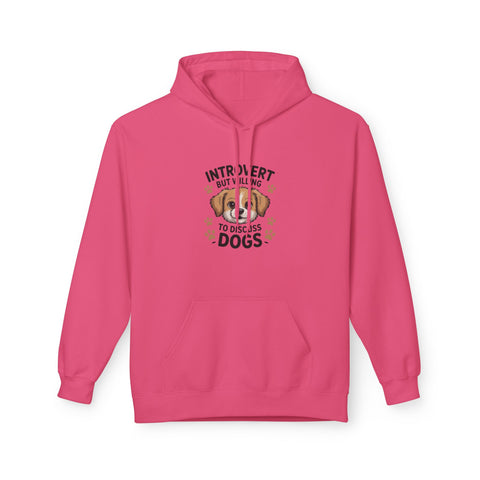 Introvert But Willing To Discuss Dogs Hoodie — Cute Dog Lover Pullover