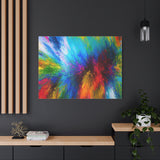 Abstract Color Explosion Matte Canvas Print