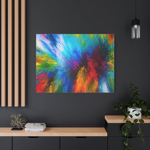 Abstract Color Explosion Matte Canvas Print
