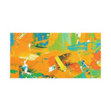 Abstract Orange & Green Canvas Art — Vibrant Modern Wall Decor