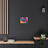 Abstract Rainbow Swirl Matte Canvas Print (Stretched)