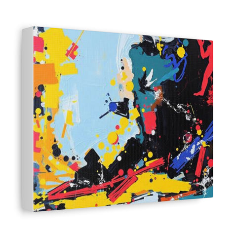 Abstract Color Splash Matte Canvas Print — Modern Stretched Wall Art