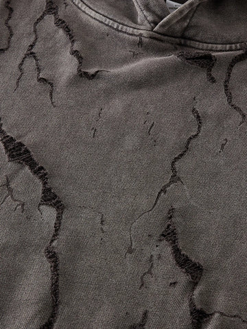 Men's Distressed Long Sleeve Hoodie
