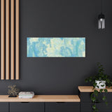 Abstract Aqua Brushstroke Canvas Print — Coastal Blue Wall Art